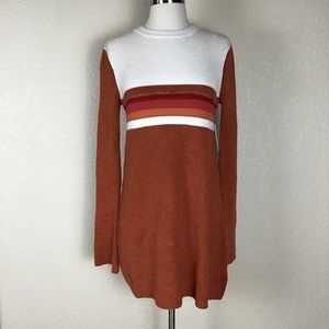 Free People Colorblock Swit Mini Sweater Dress